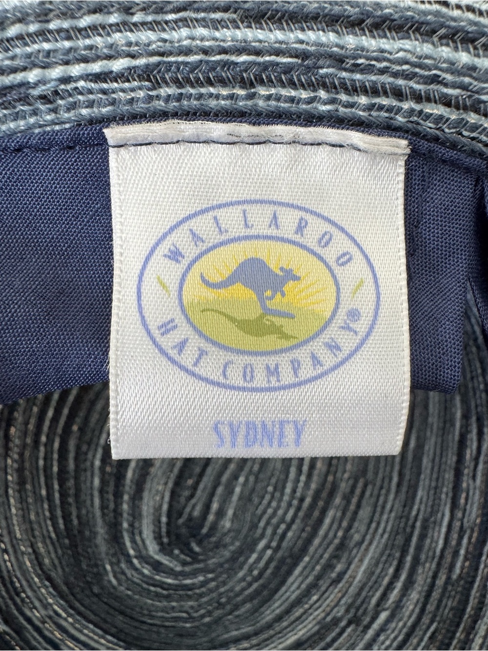 Wallaroo Sydney Wide-Brim Woven Denim Blue Sun Hat - Picture 3 of 10